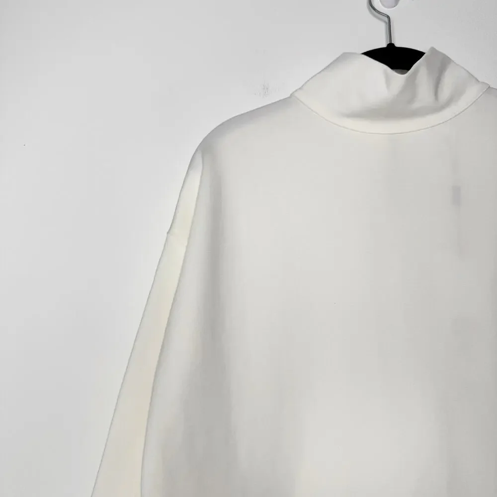 Emerson Fry Edie Turtleneck Dress Ivory Ponte Mod Mini Size S New With Tags - Picture 5 of 12